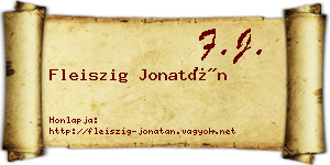 Fleiszig Jonatán névjegykártya